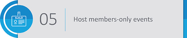 Use your membership management software to host events for members.