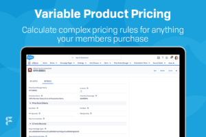 Apply variable product pricing within your association management database.